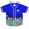 BEST Seven lions Mushroom blue Baseball Jersey