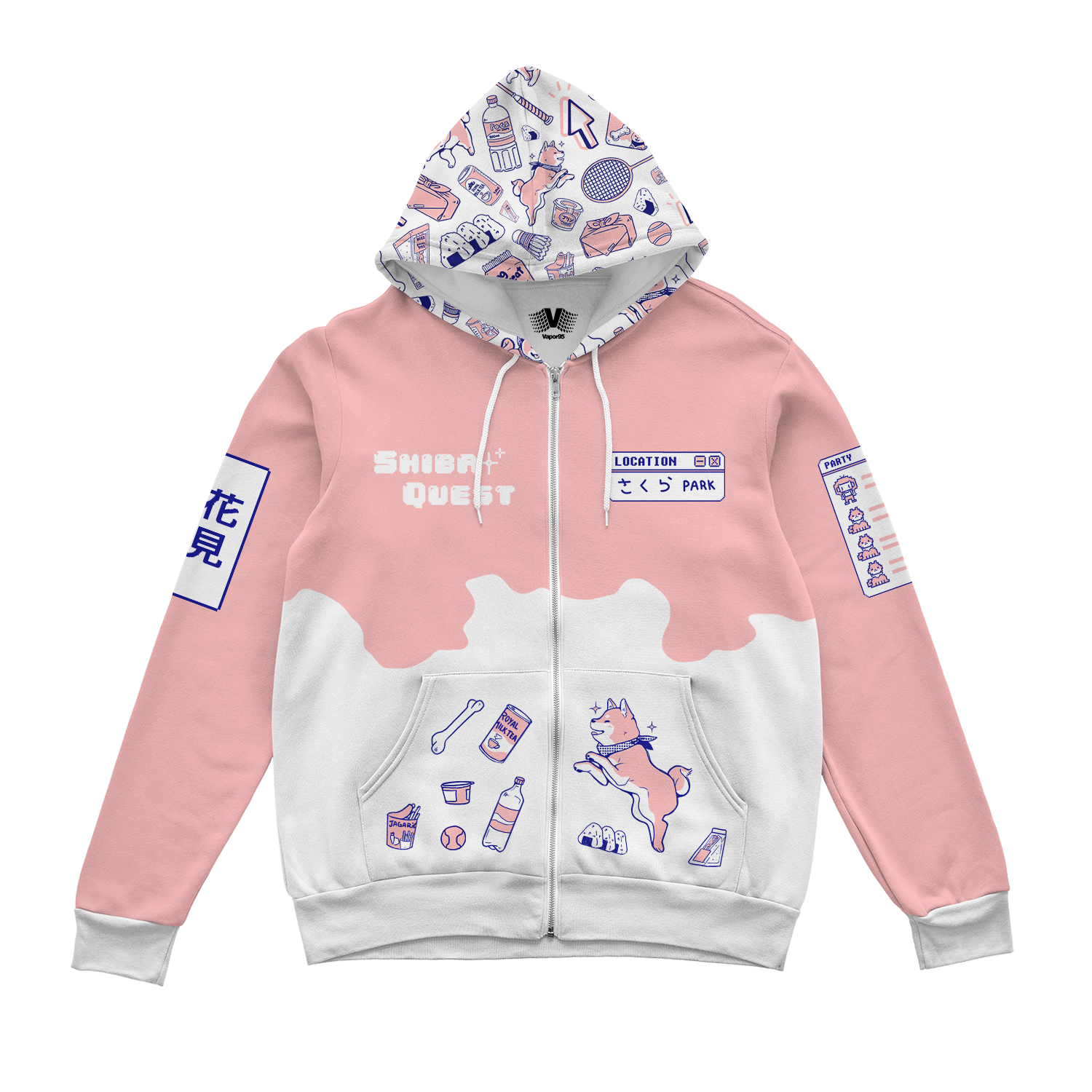 Shiba Quest Zip Up Hoodie