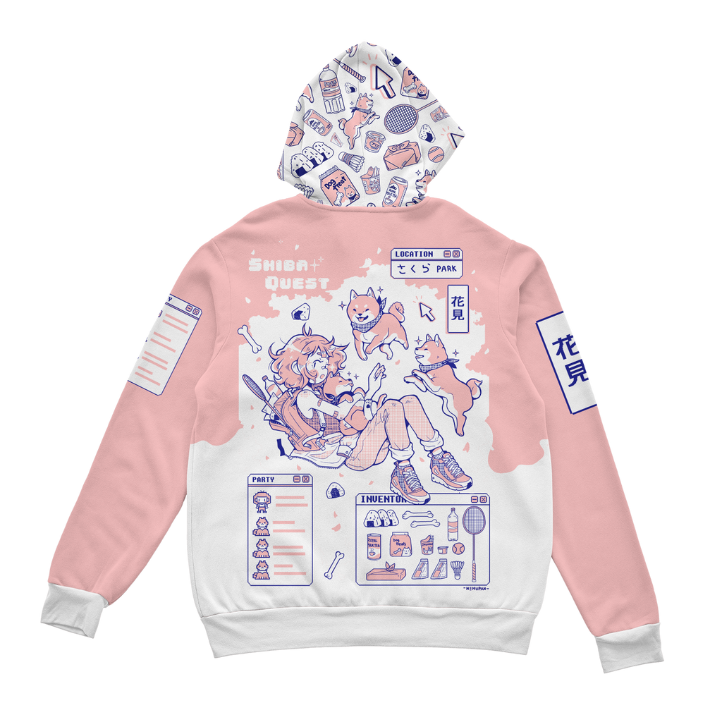 Shiba Quest Zip Up Hoodie