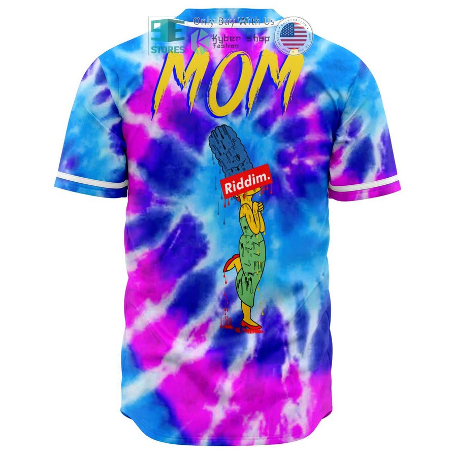 BEST Simpson Riddim Mom tie dye Baseball Jersey