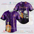 HOT Skull Crown Royal purple black Baseball Jersey Shirt