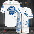 HOT Skull Pabst Blue Ribbon Beer Baseball Jersey Shirt