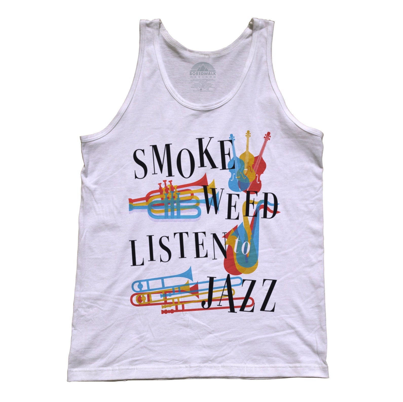 Unisex Smoke Weed Listen to Jazz Tank Top