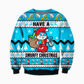 Smurfy Christmas Knitting Pattern 3D Print Ugly Christmas Sweater