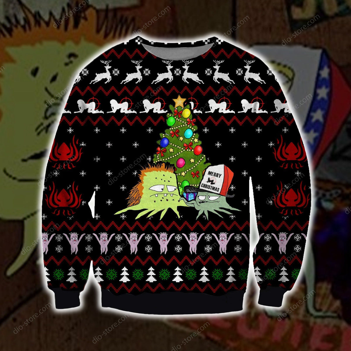 Squidbillies Knitting Pattern 3D Print Ugly Christmas Sweater
