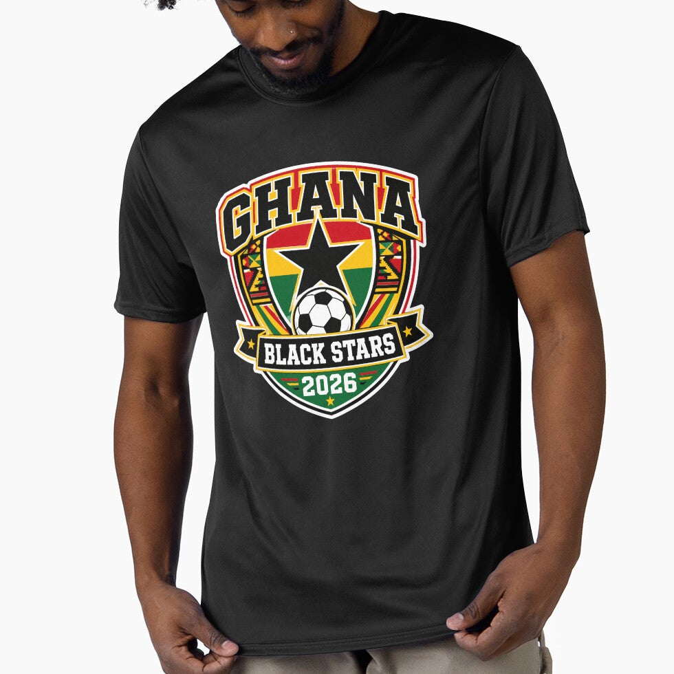 Ghana 2026 Black Stars Football Crest by RedCircleArt