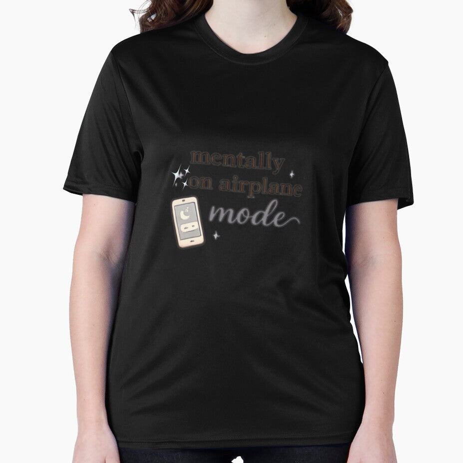 Mentally on Airplane Mode | Funny Introvert Aesthetic Quote Design by AeraArts