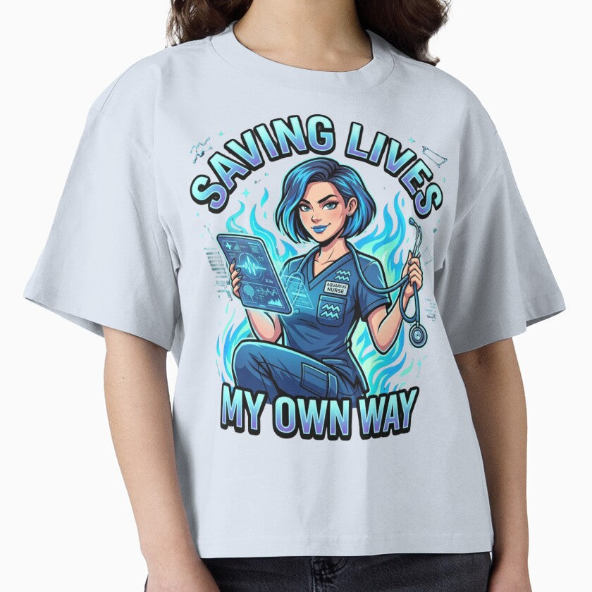 Aquarius Nurse – Saving Lives My Own Way Funny Unique Zodiac RN Gift Idea by Im-Ara