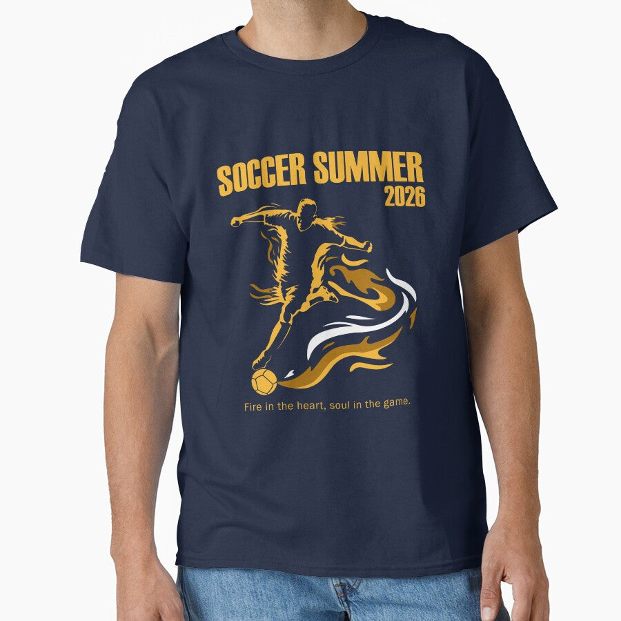 Soccer Summer 2026: Fire in the Heart Football Player Art by MalisoStickers