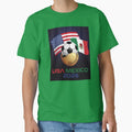 USA Mexico 2026 Soccer Rivalry Flag Football T-Shirt by Nexus Space
