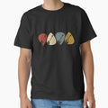 Guitar Pick Gift For Guitarist Retro Vintage Short Sleeve T-Shirt by GYMPursuit