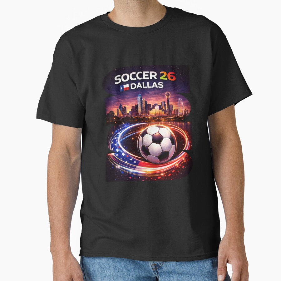 Dallas Soccer 2026 Shirt, Soccer 26 Dallas TX Fan Tee, Dallas Texas Soccer Graphic by MK-Charlie