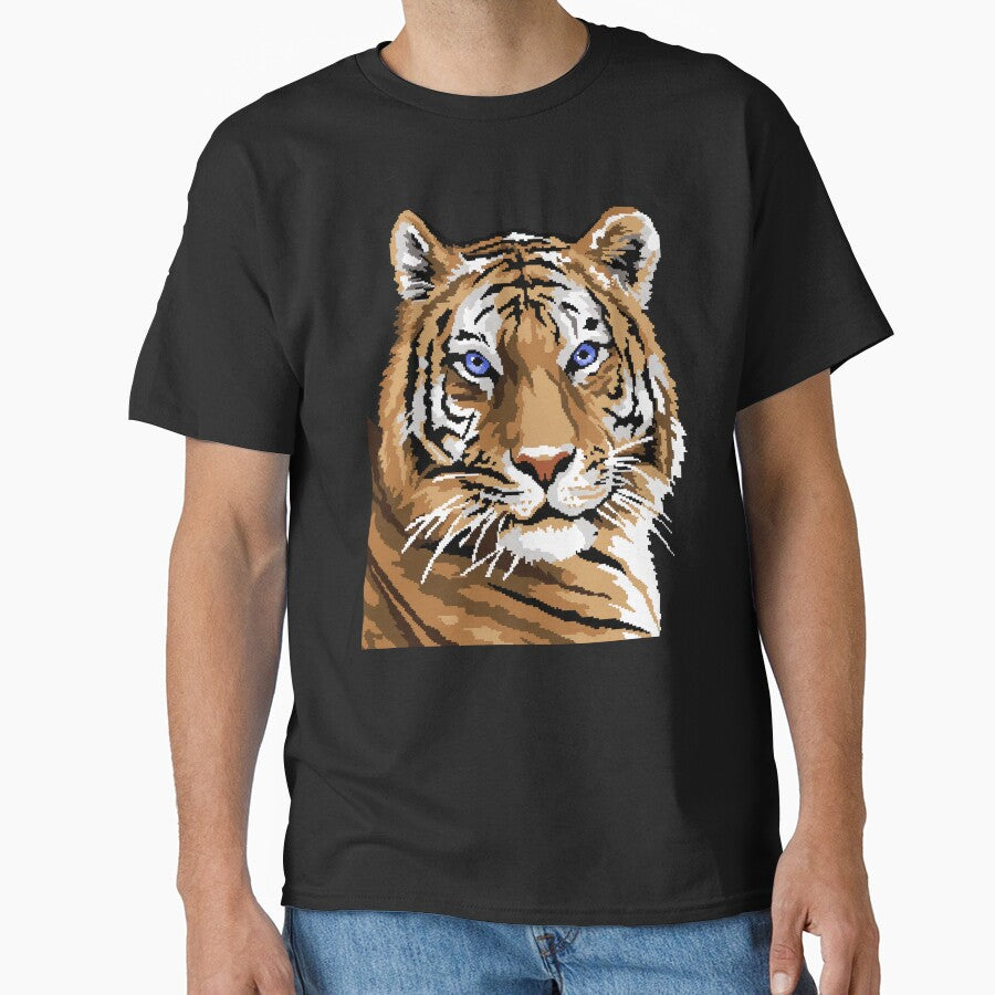 Pixel Tiger Portrait by LilSeashell