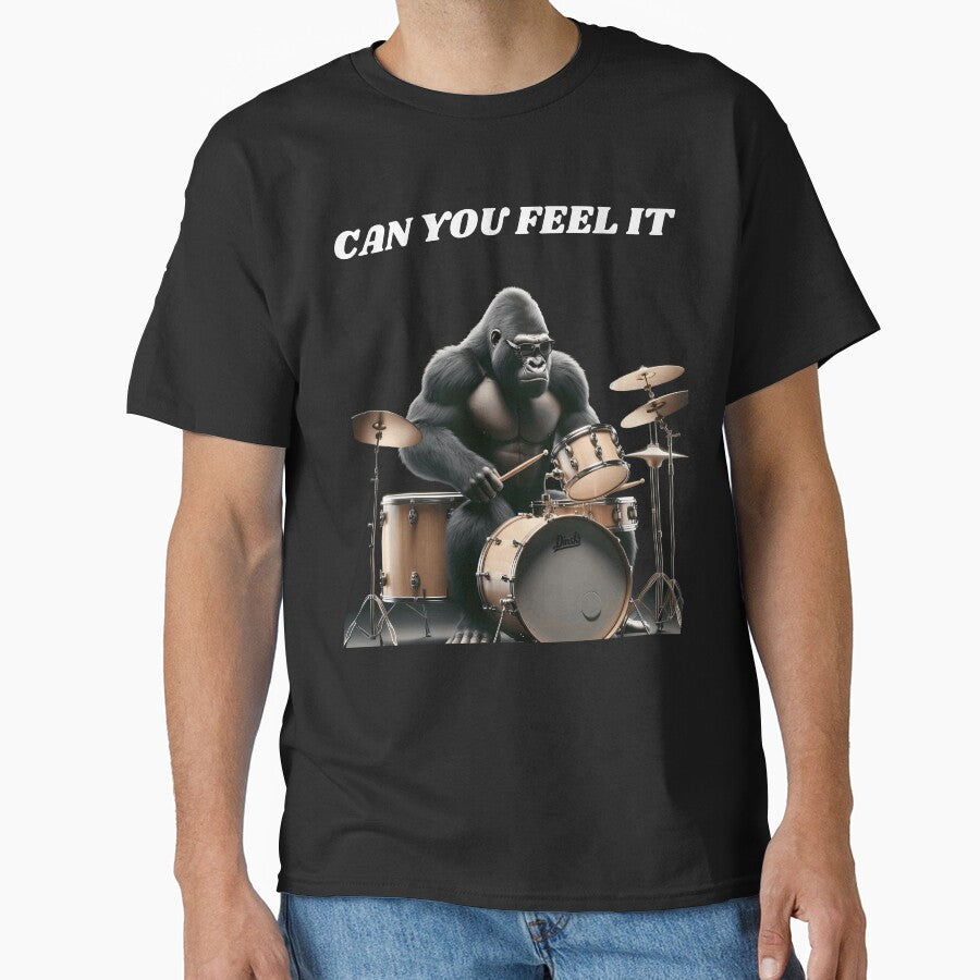 Cool Gorilla Drummer by TeeTown Treasure