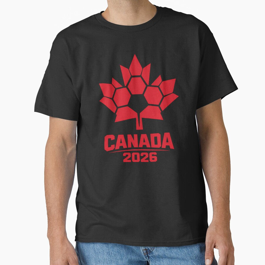 Canada 2026 World Cup T-Shirt - Maple Leaf Soccer Ball - Canadian Football Fan Tee by Zion by Carvalho