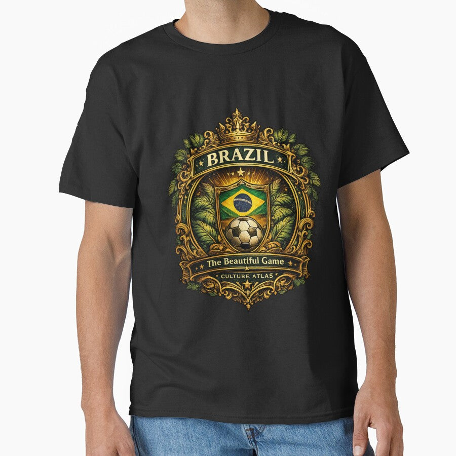 Luxury Brazil Soccer Emblem - The Beautiful Game Vintage Crest by Culture Atlas