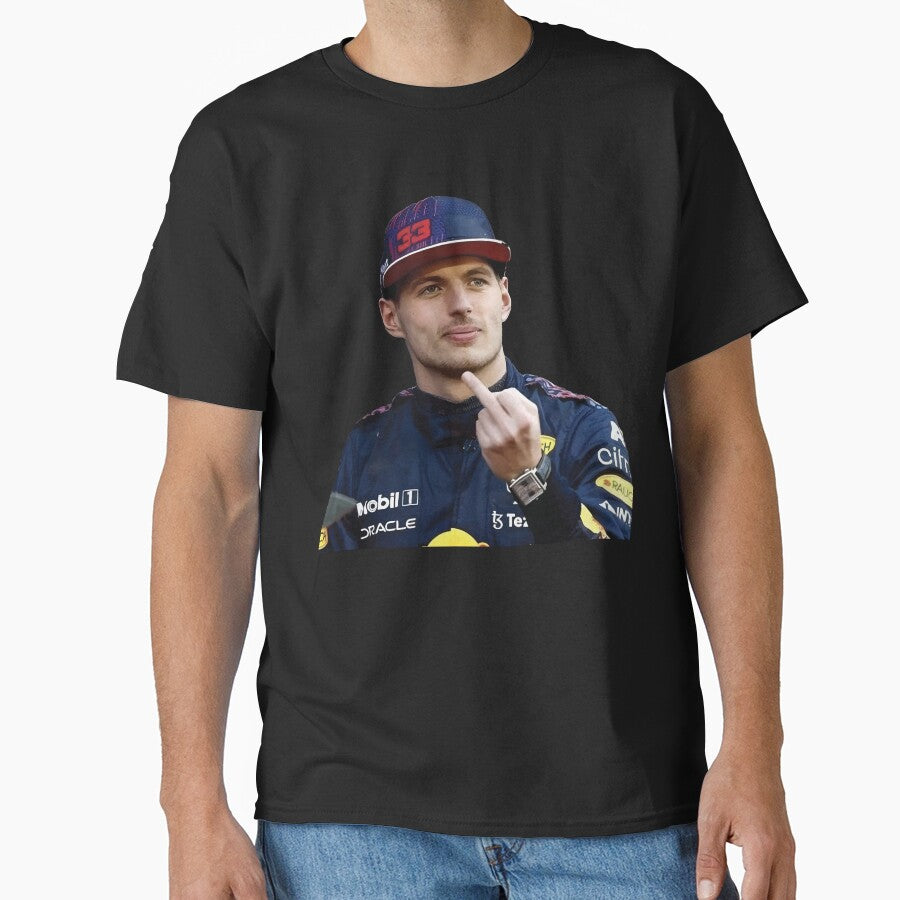 Max F1 Driver Middle Finger Meme Funny by FormulaGTee1