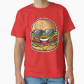 Kawaii Hamburger – Cute Happy Burger Cartoon Design by MerlinWear