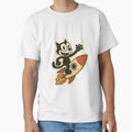 FELIX CAT RIDING A ROCKET VINTAGE by infinitearte