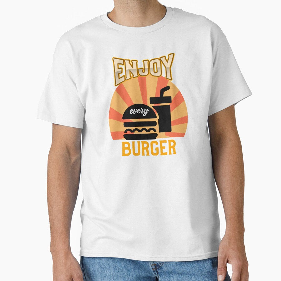 Enjoy Your Burger T-shirt Design by PositiveStudio