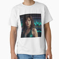 Electric Retrowave Anime Girl 80S Neon | Dark Aesthetic T-Shirt by Joy-boy-op