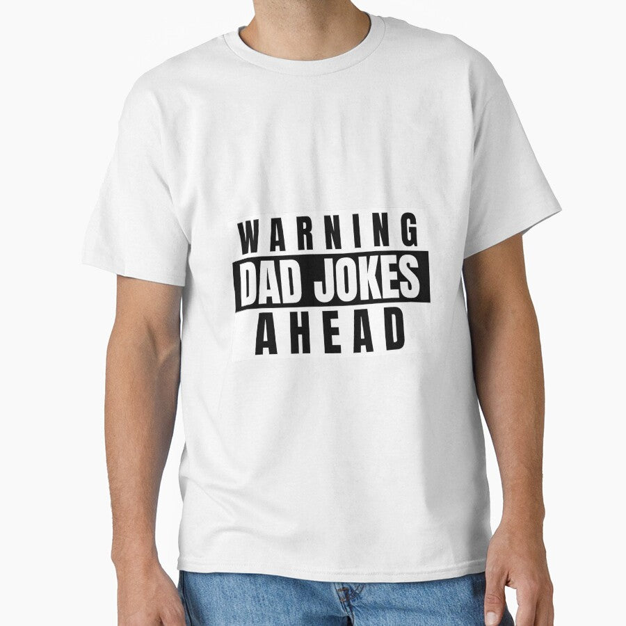 WARNING DAD JOKES AHEAD LOGO T SHIRT by BLAKVERSE DESIGNS