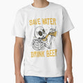 Save water Drink beer, Funny Skeleton by HandicraftArt