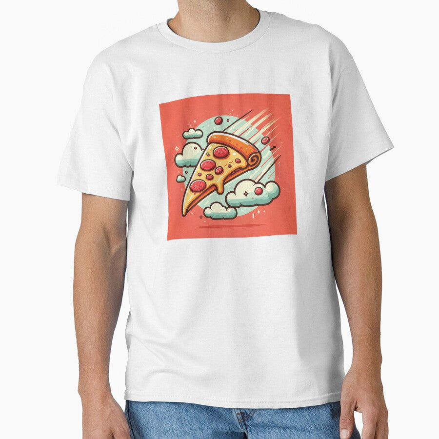 Flying slice of pizza by mcraft studio