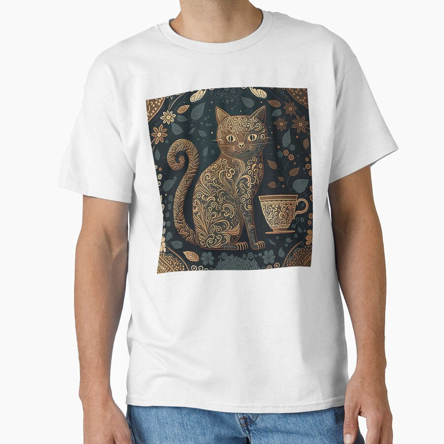 Cat and Coffee Design Pattern by Juliascutecornr