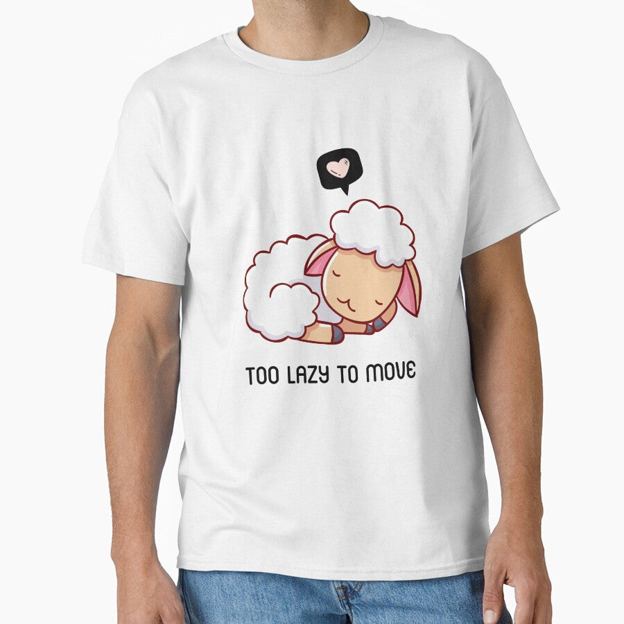 Too Lazy To Move - Cute Lazy Sheep Sleeping by bsrishika
