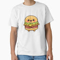 Cute Kawaii Burger Character Sticker – Smiling Cartoon Burger Food Illustration by irfanshikh