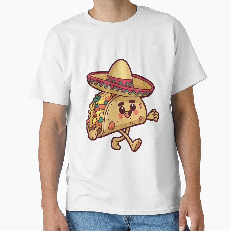 Adorable Taco with Sombrero Cartoon by yasarstore