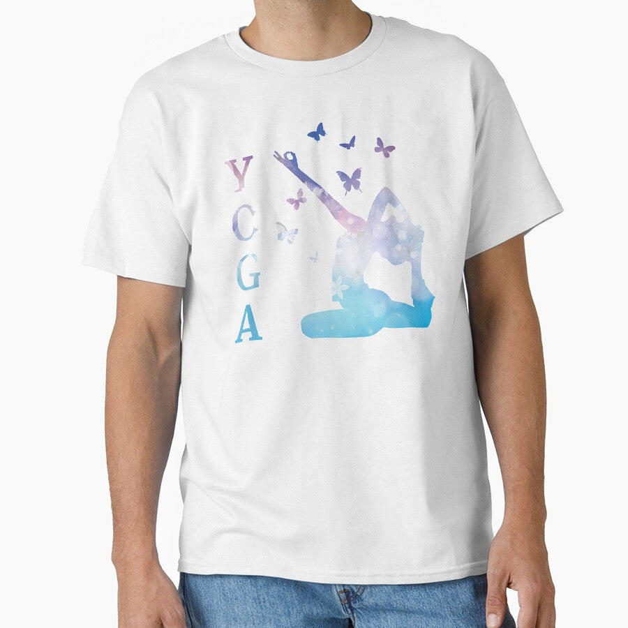 Beautiful Yoga Pose With Butterfly's by ClothingSimple
