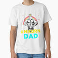 Unicorn Theme Colorful Dad Party Funny Novelty Gift Shirt by Bendthetrend