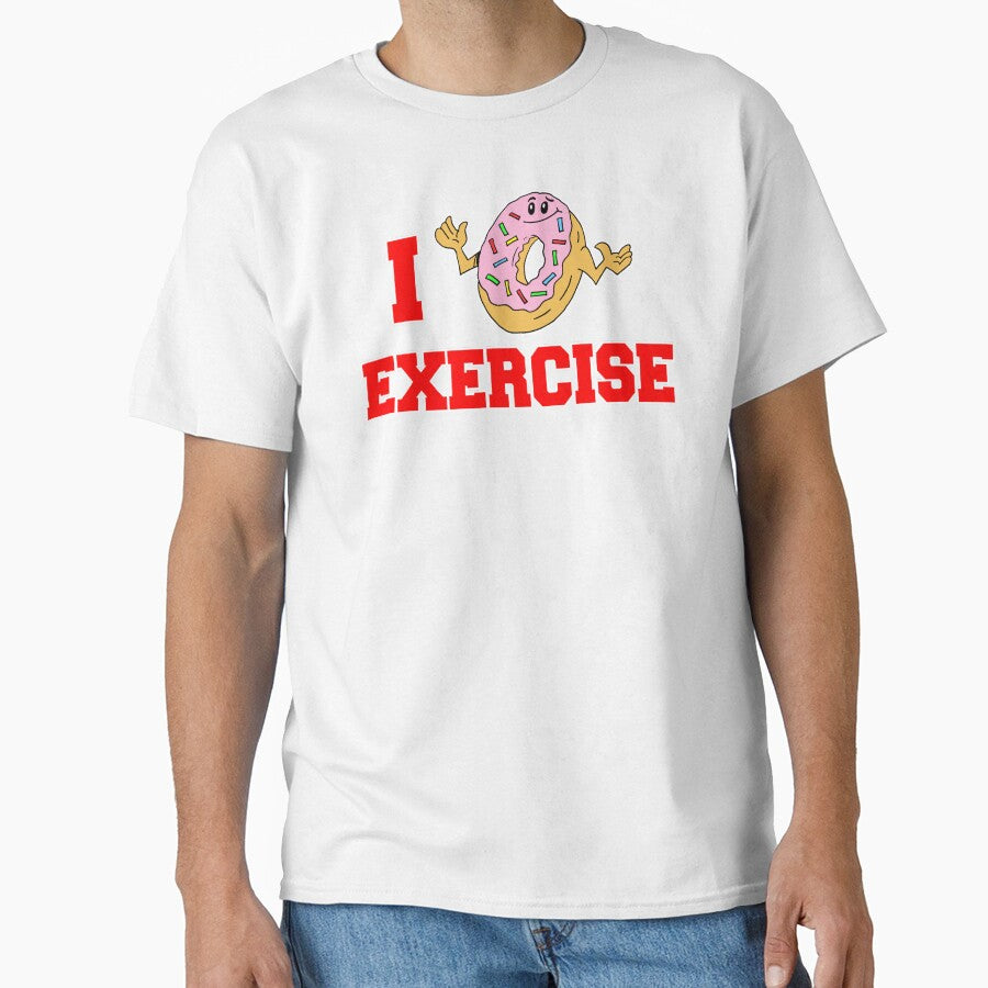 I Do Not (Dougnut / Donut) Exercise Funny Cartoon Doughnut by jaycartoonist