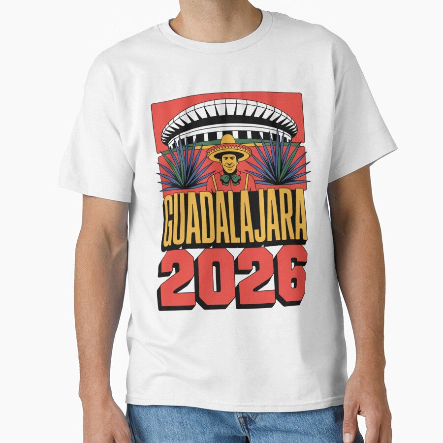 Guadalajara 2026  Mexico Football Soccer Souvenir T-Shirt V3 by DarylWelsh2024