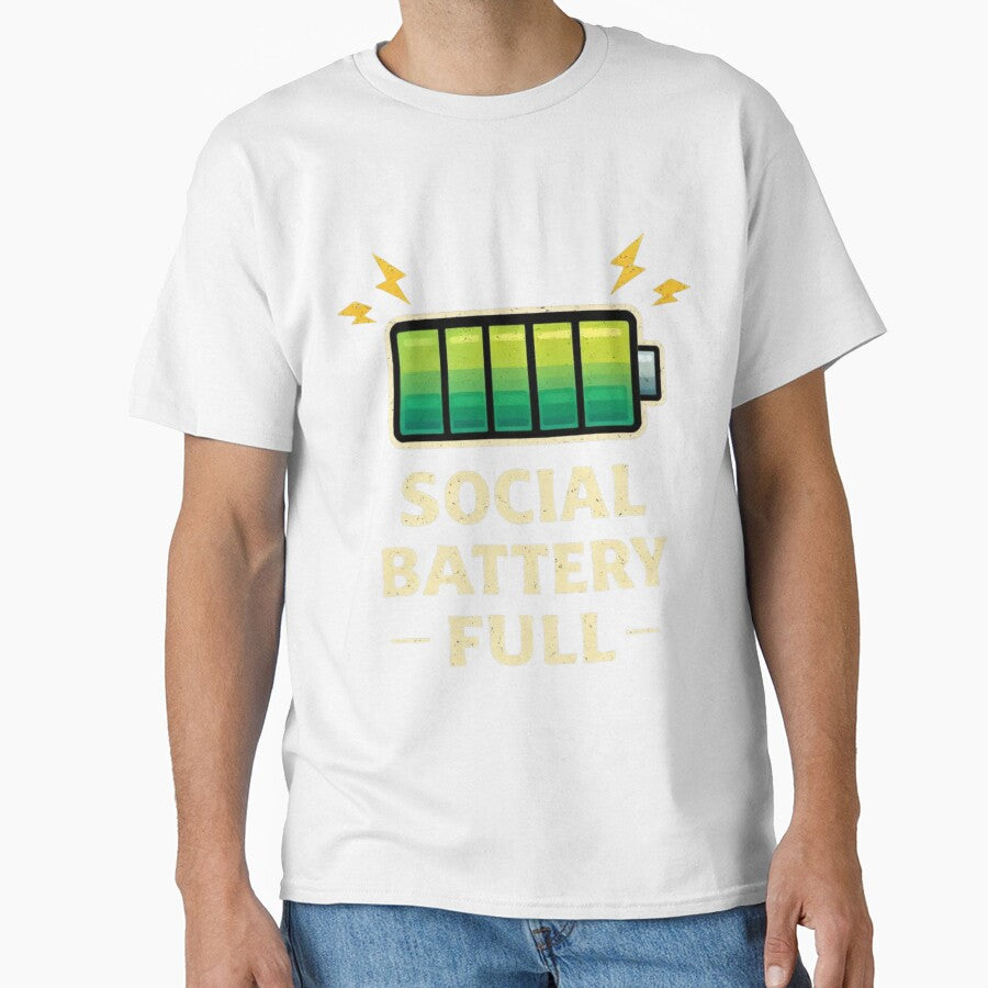 Social Battery Full Funny Extrovert Humor Design by Tropivaro