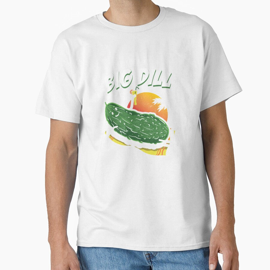 Pickle Fan Pun Design - I'm Kinda Bill Dill Joke Tee print by Lisbob