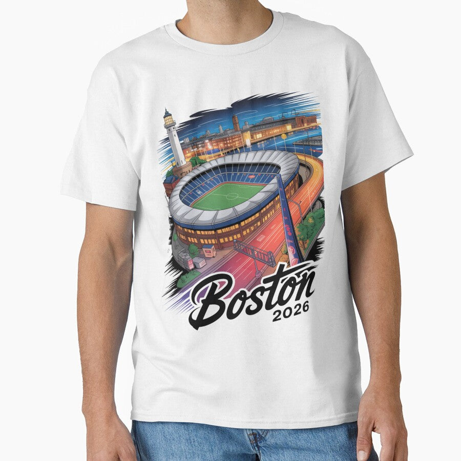Boston 2026 New England Soccer Souvenir T-Shirt V16 by DarylWelsh2024