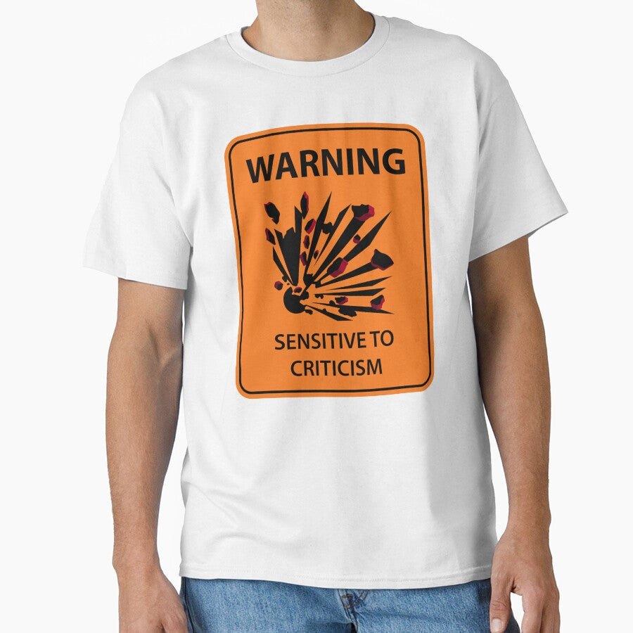 Highway style workplace sign "Sensitive To Criticism" by MultistorieDog