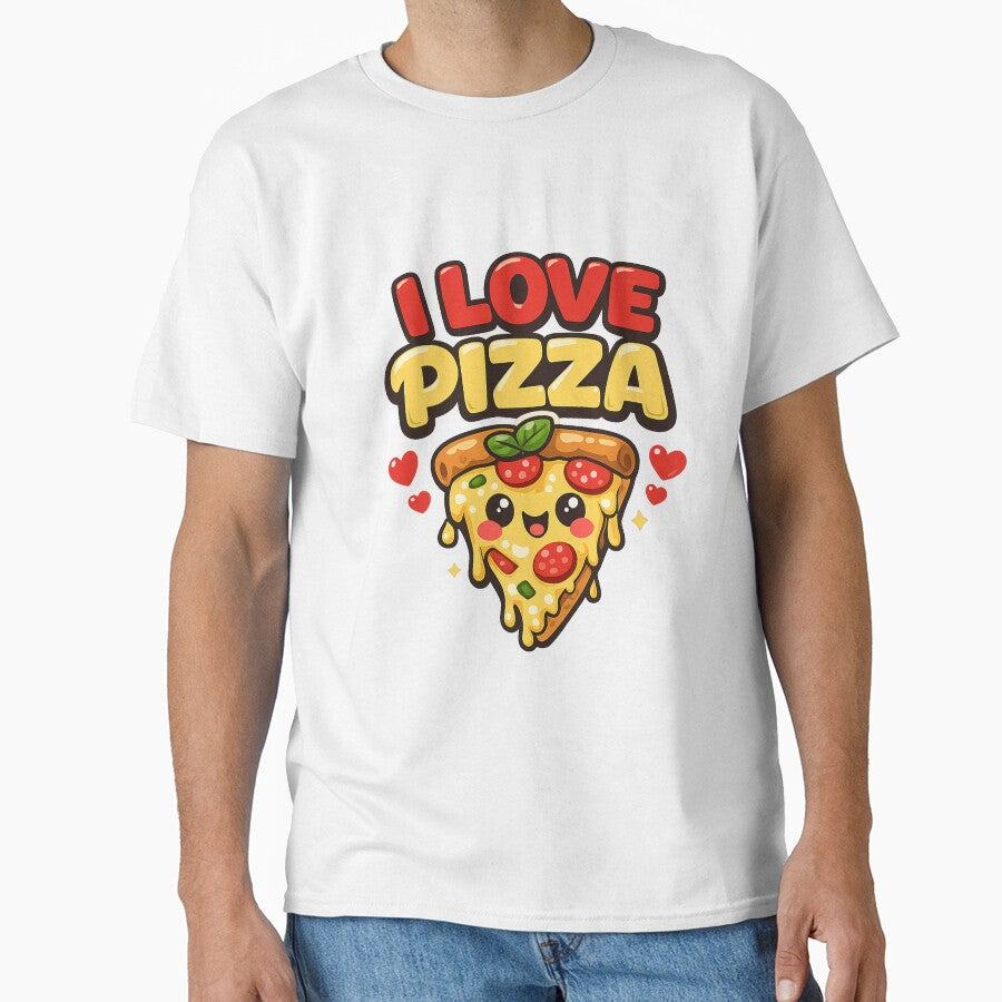 I Love Pizza Cute Kawaii Food Lover by Gift Phrase Studio