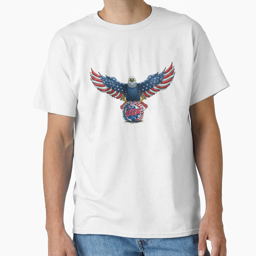 Patriotic USA Soccer Eagle Pop Art - Retro Football 2026 by ZIKI VI