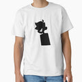 Smiling cartoon boy silhouette by rydoesart