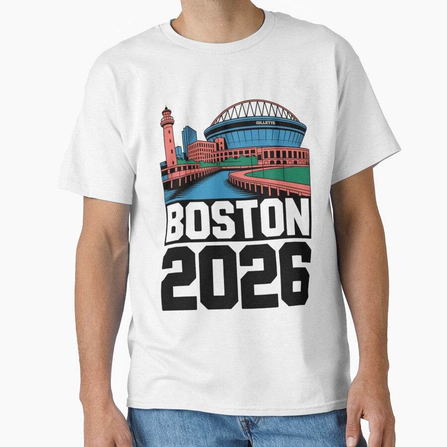 Boston 2026 New England Soccer Souvenir T-Shirt V22 by DarylWelsh2024