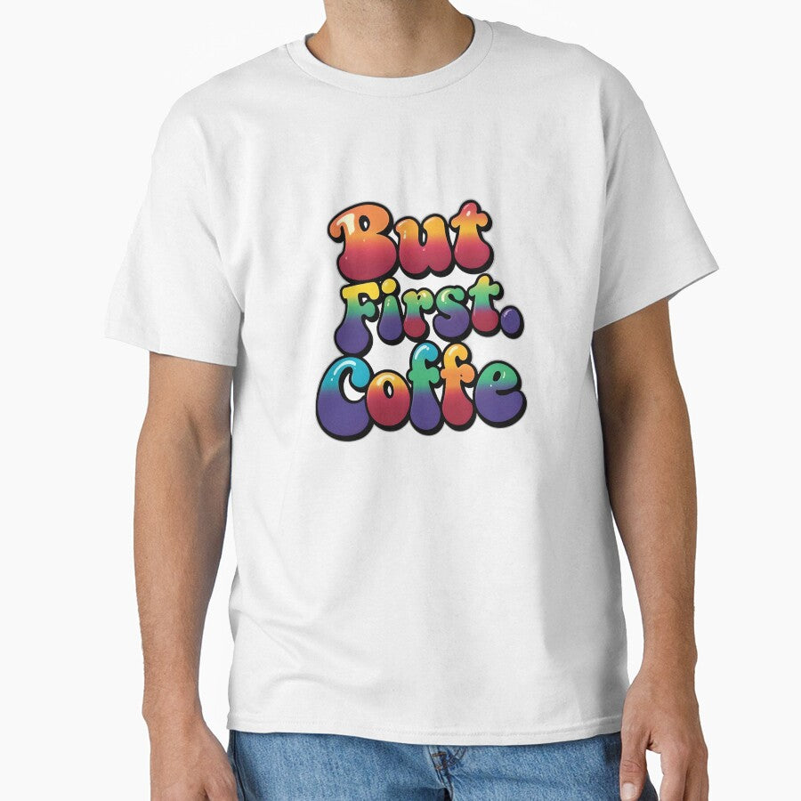 But First Coffee Retro Typography | Colorful Coffee Lover Design by Hari Arts