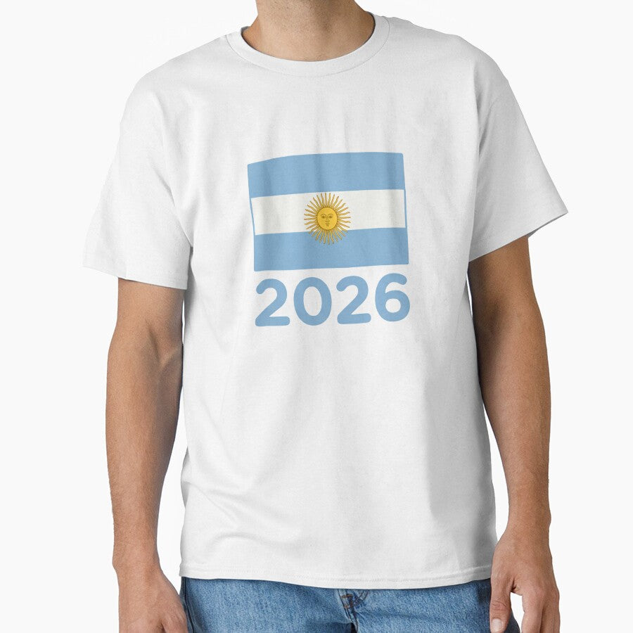 Argentina Flag on Butter Yellow, 2026 World Cup Football Fan Design | Soccer Supporter Merchandise by 21 Tulips