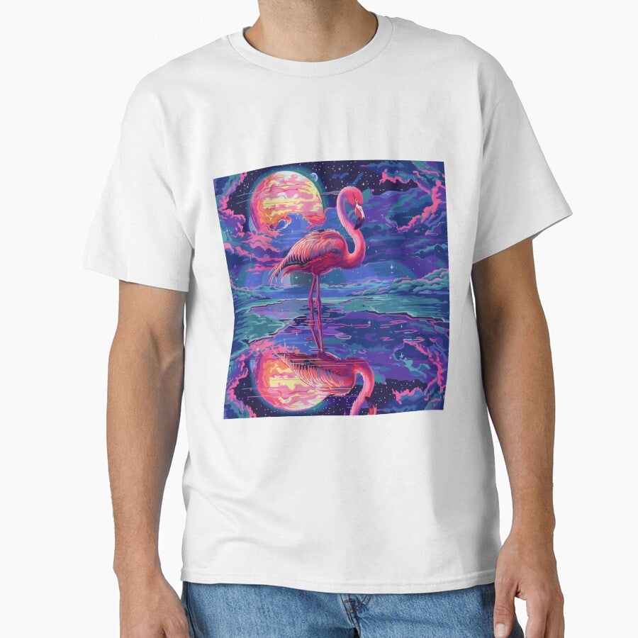 Cosmic Flamingo Pixel Art by Kaos-Bit