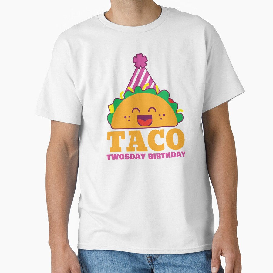 Taco twosday birthday pink girl by Mylittleprints