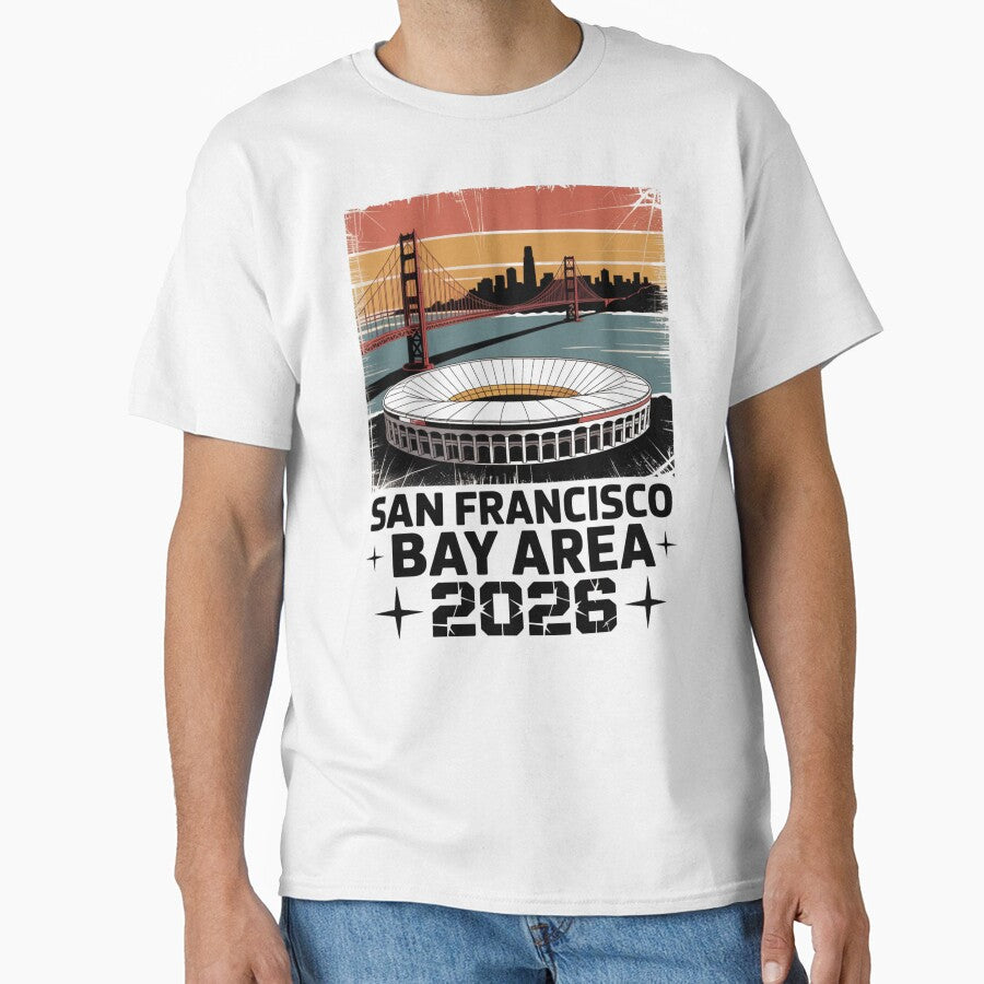 San Francisco Bay Area Golden Gate Stadium T-Shirt V14 by DarylWelsh2024