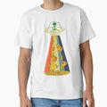 Funny Pizza UFO Alien Eating Pizza by NikolaMilosevic